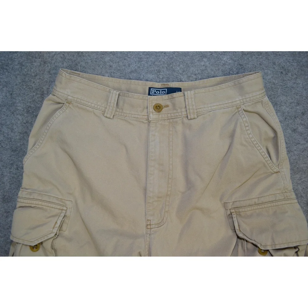 VTG‎ Polo Ralph Lauren Cargo Shorts Mens 31 Khaki Cotton Classic Polo 67 Chino